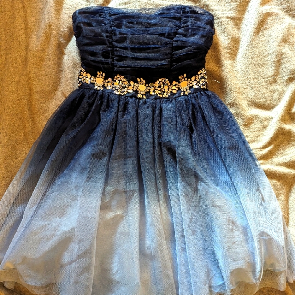Strapless ombre dress